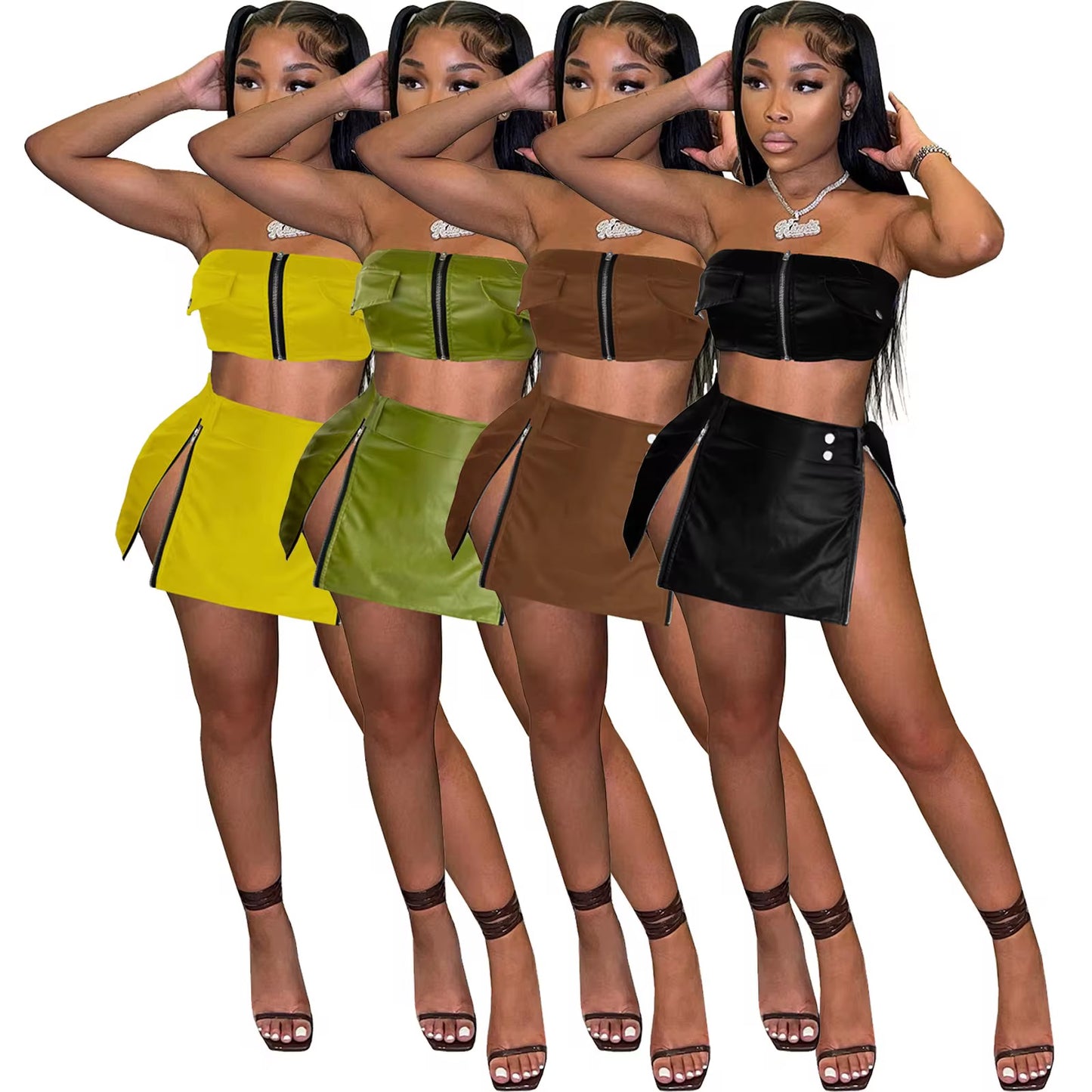 Leather Zipper Set